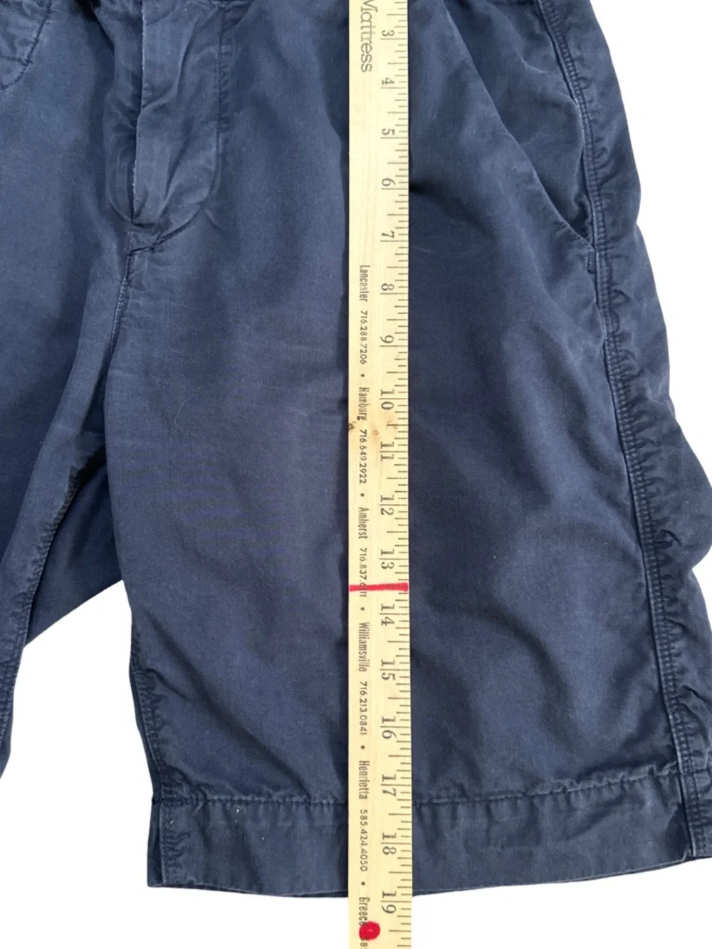 Psycho Bunny Mens 33 Classic Navy Blue Chino Cotton Adjustable Waist Shorts